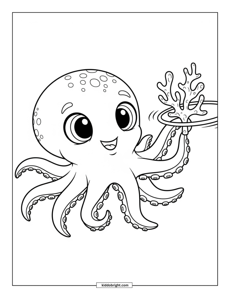 Octopus coloring pages for kids free download