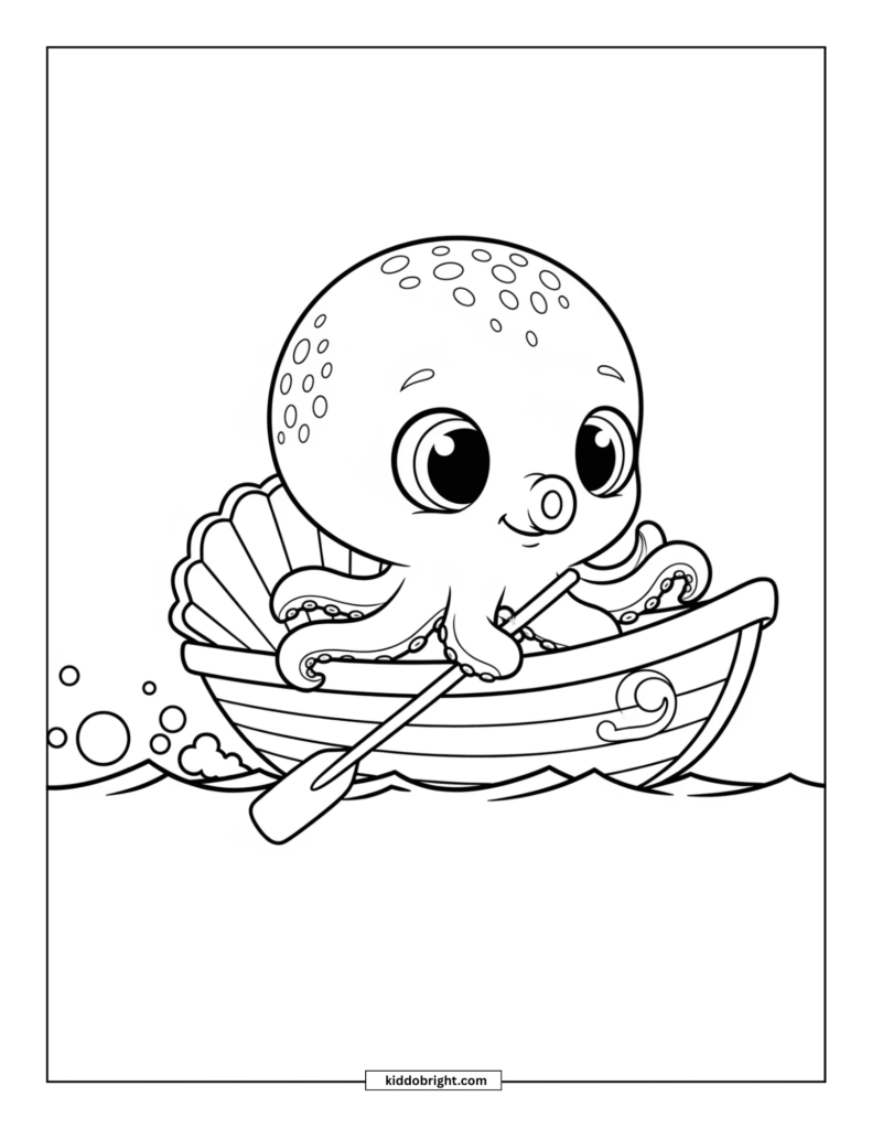 Octopus coloring pages for kids free download