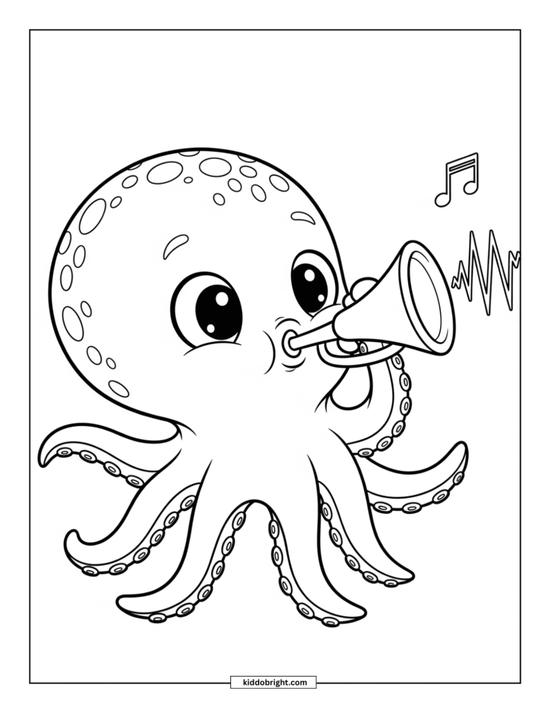 Octopus coloring pages for kids free download