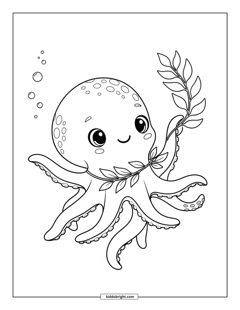 Octopus coloring pages for kids free download