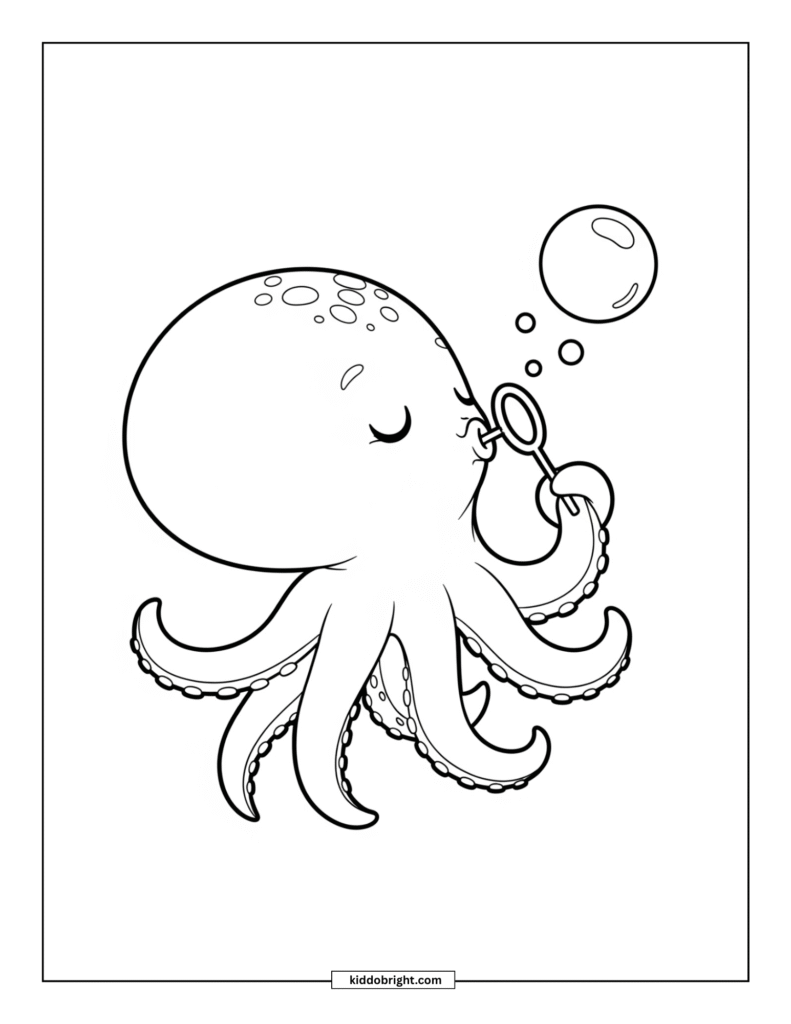 Octopus coloring pages for kids free download