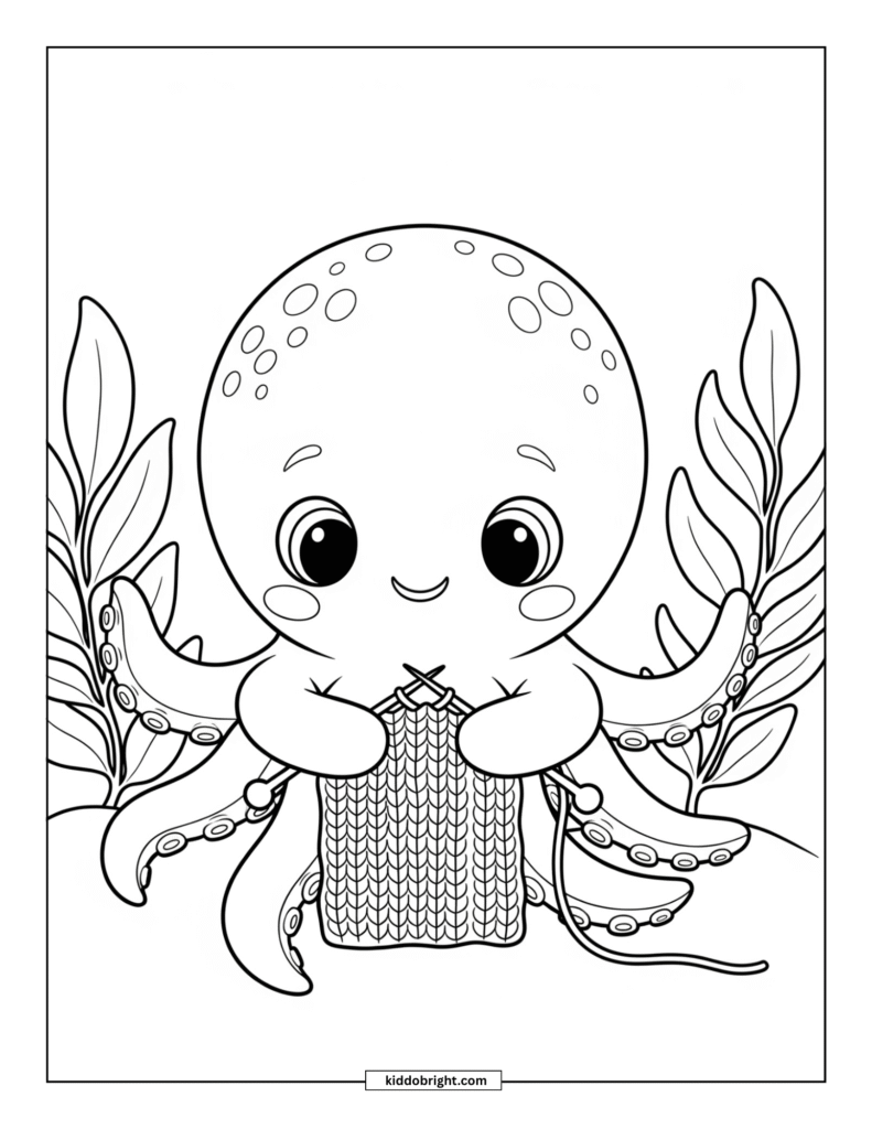 Octopus coloring pages for kids free download