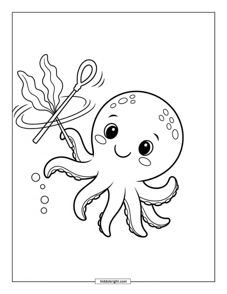 Octopus coloring pages for kids free download