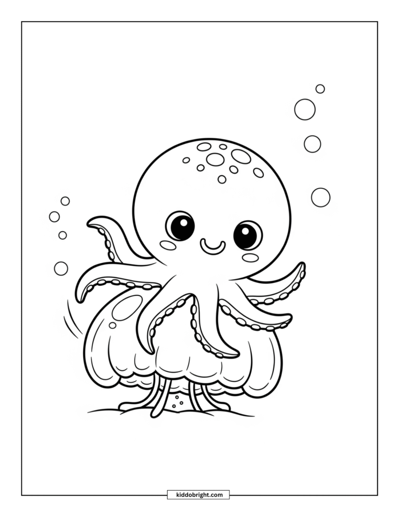 Octopus coloring pages for kids free download