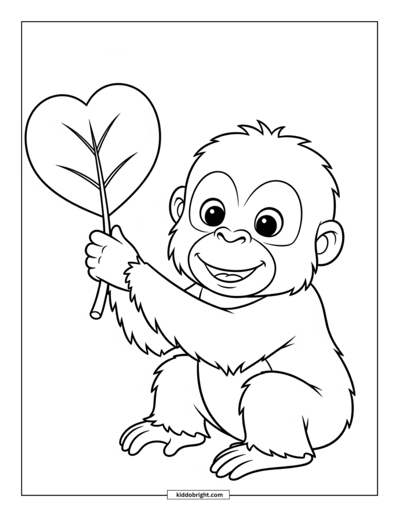 Orangutan coloring pages for kids free download