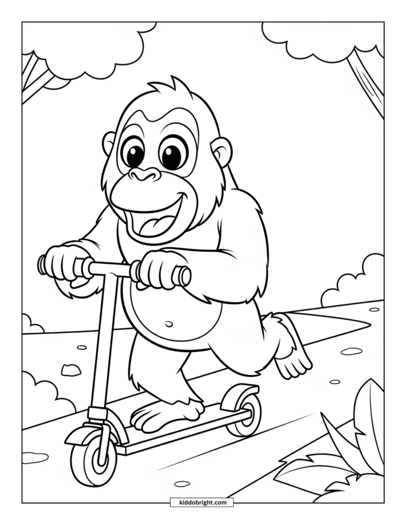Orangutan coloring pages for kids free download