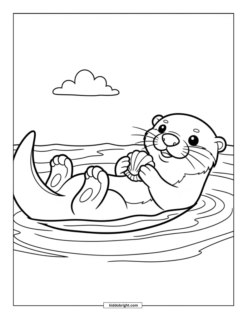 Otter coloring pages for kids free download