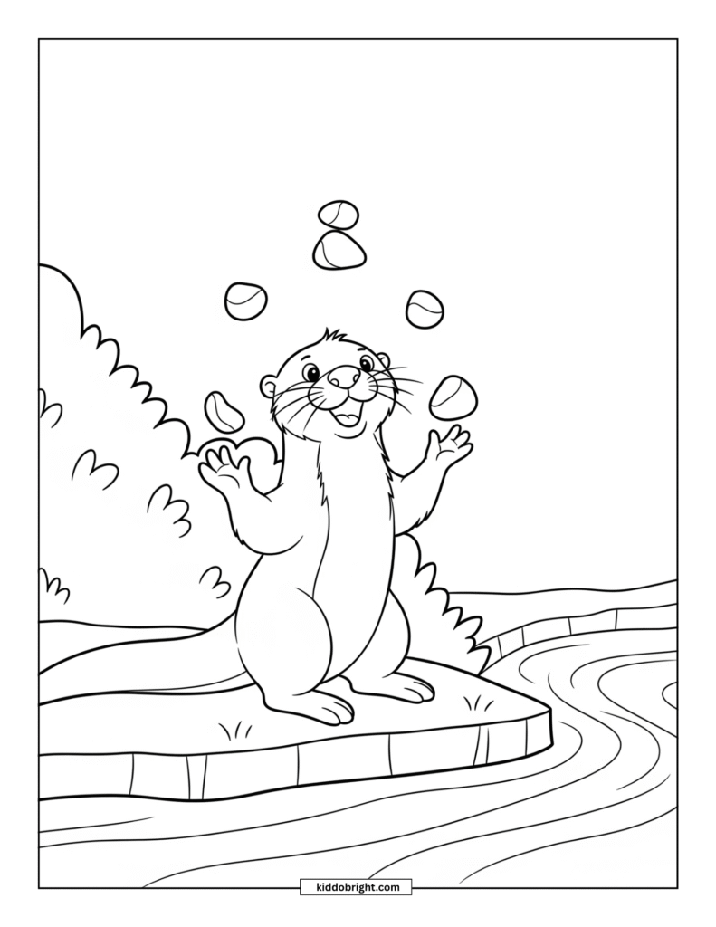 Otter coloring pages for kids free download