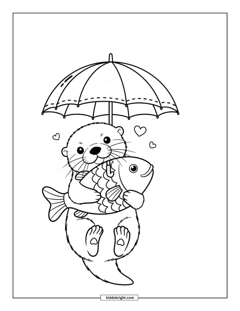 Otter coloring pages for kids free download