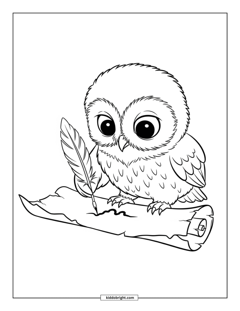 Owl coloring pages for kids free download