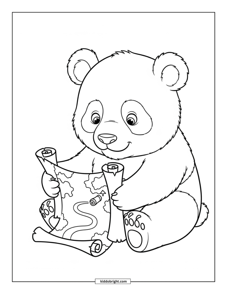 Panda coloring pages for kids free download