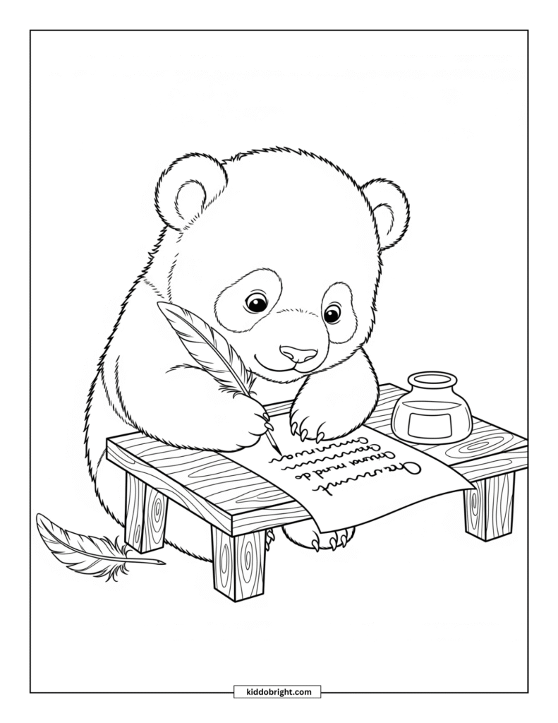 Panda coloring pages for kids free download