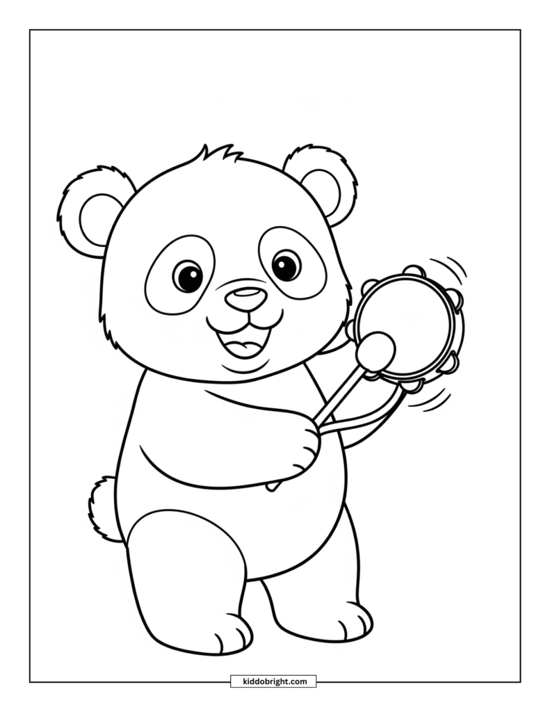 Panda coloring pages for kids free download