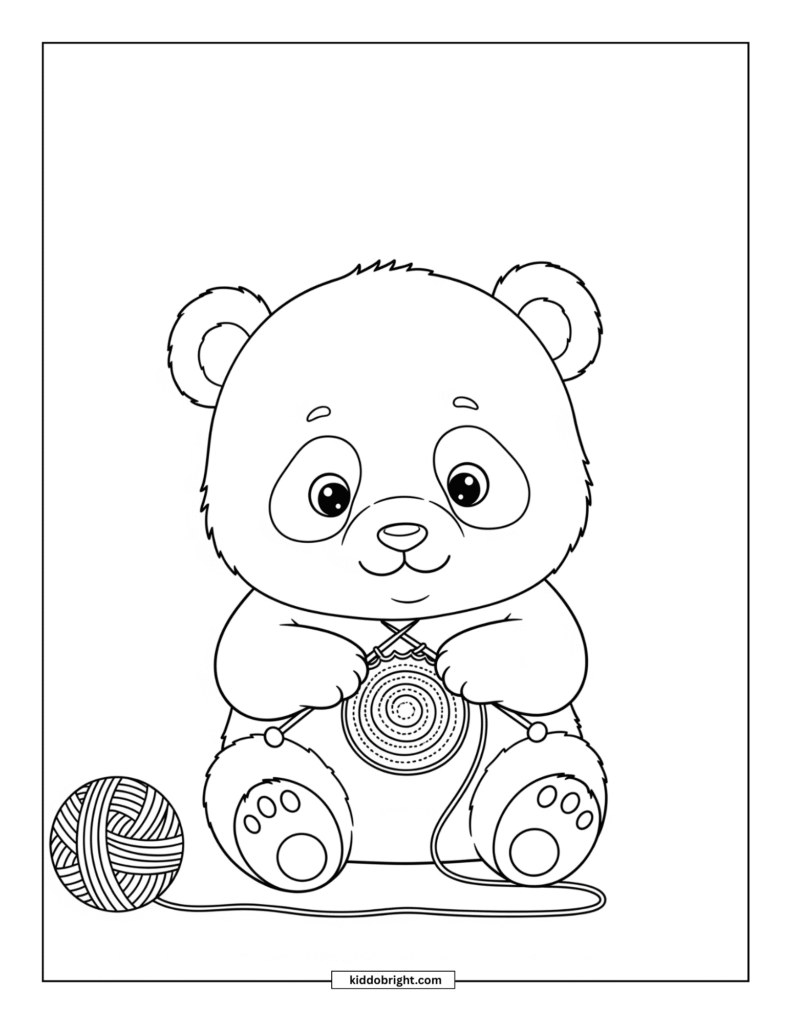 Panda coloring pages for kids free download