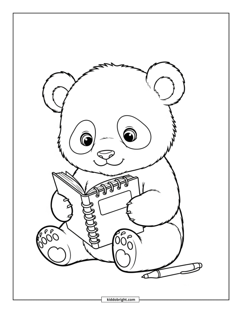 Panda coloring pages for kids free download