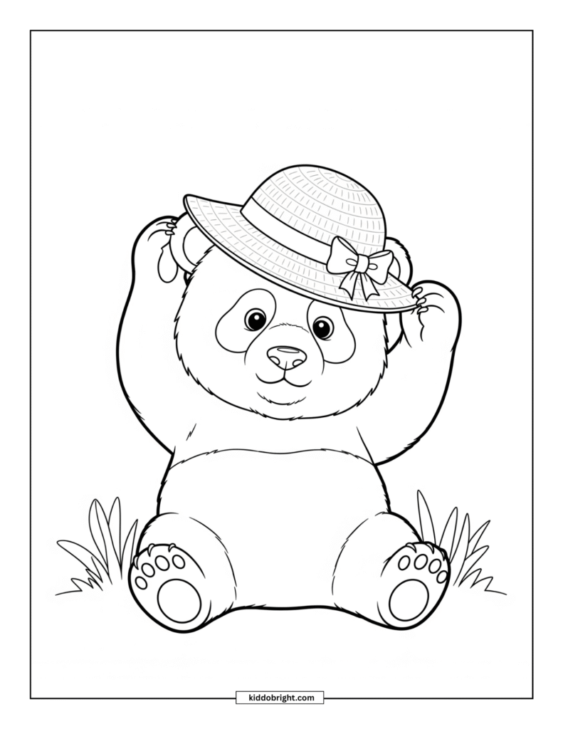 Panda coloring pages for kids free download