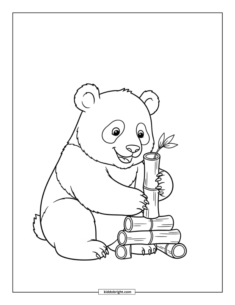 Panda coloring pages for kids free download