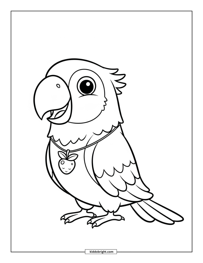 Parrot coloring pages for kids free download