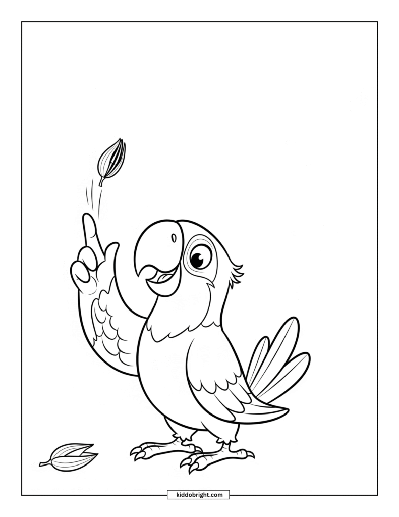 Parrot coloring pages for kids free download