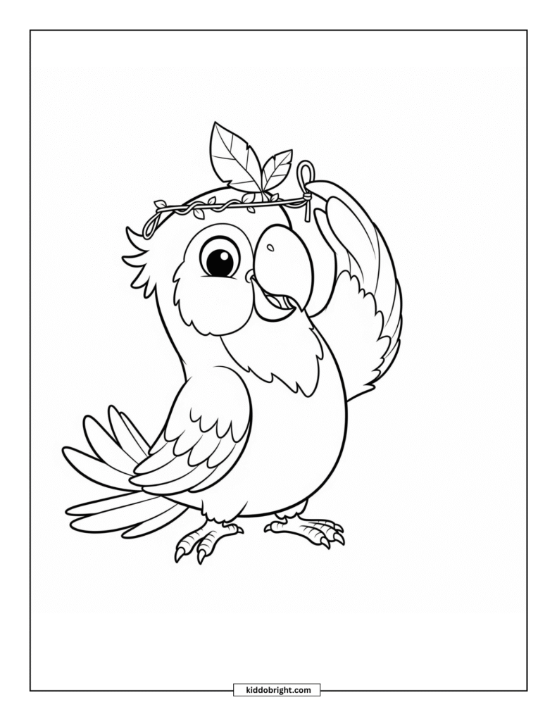 Parrot coloring pages for kids free download