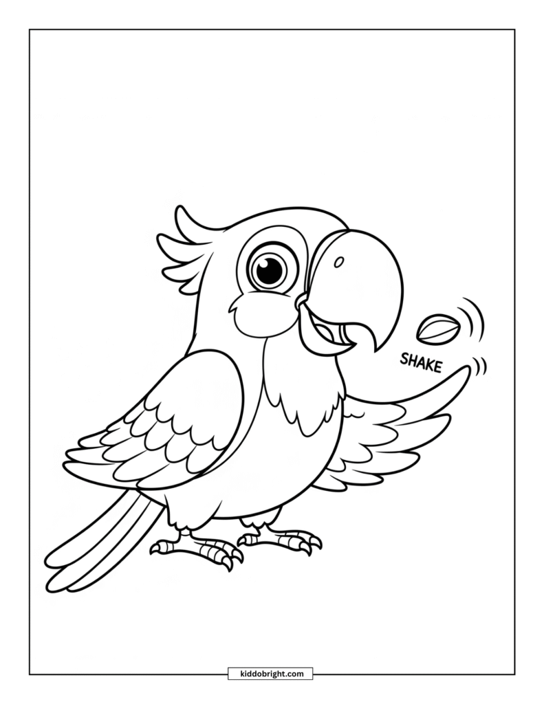 Parrot coloring pages for kids free download