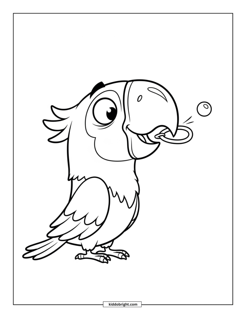 Parrot coloring pages for kids free download