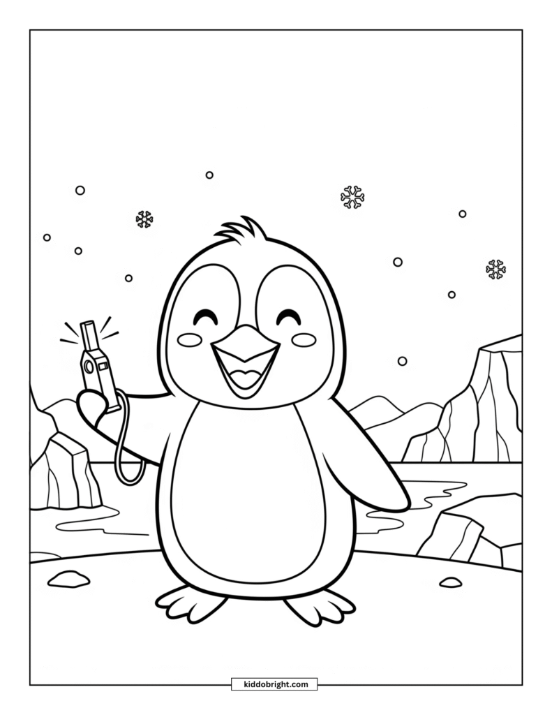 Penguin coloring pages for kids free download