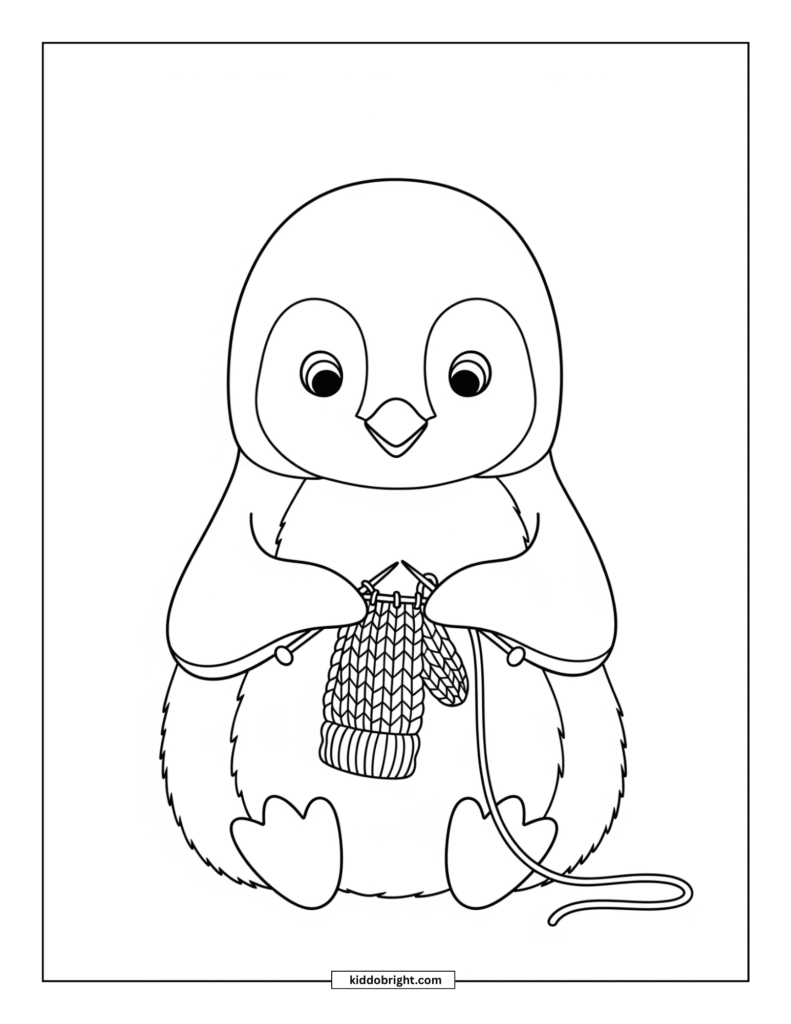 Penguin coloring pages for kids free download