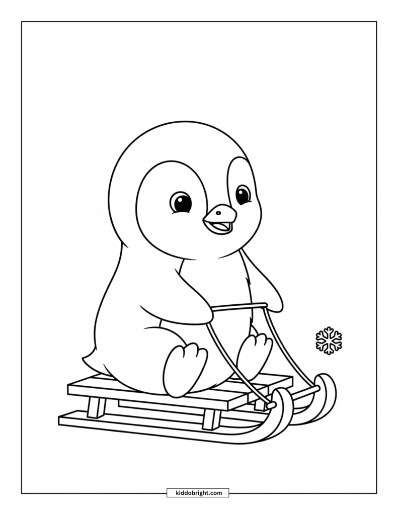 Penguin coloring pages for kids free download