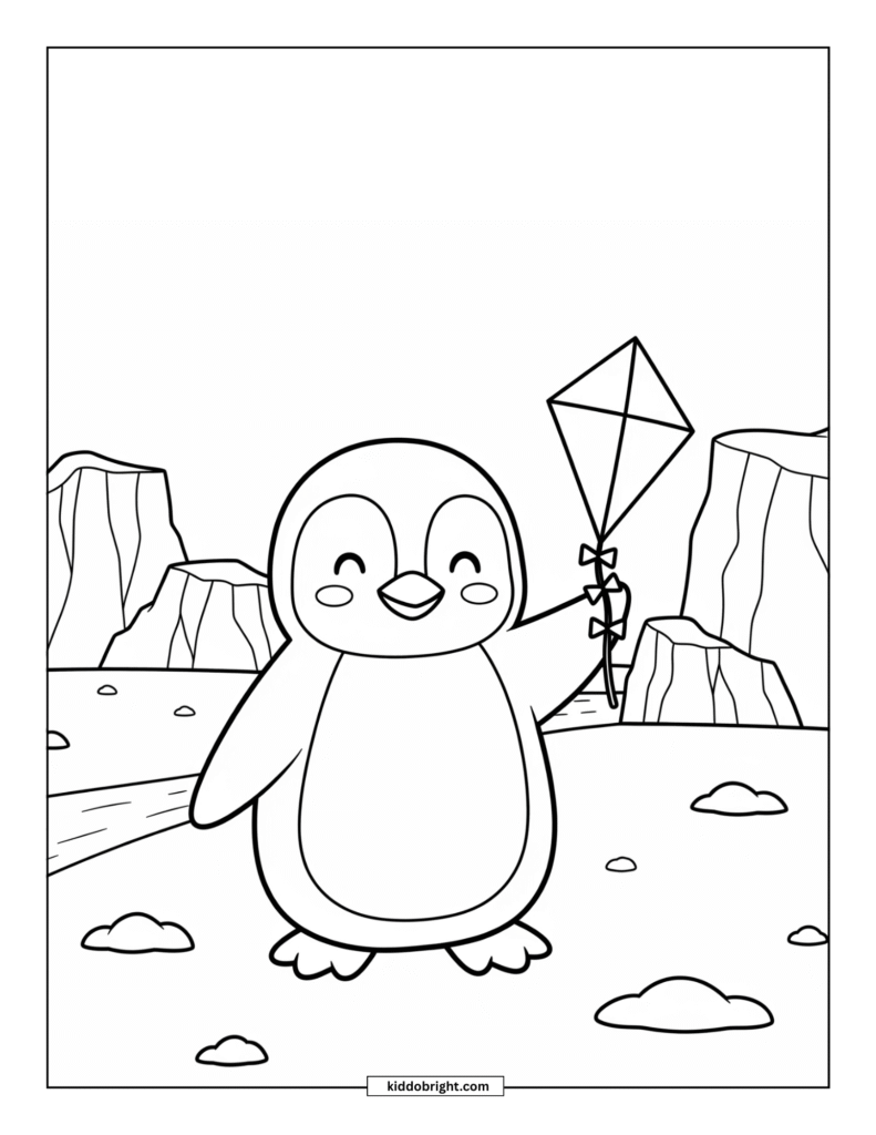 Penguin coloring pages for kids free download