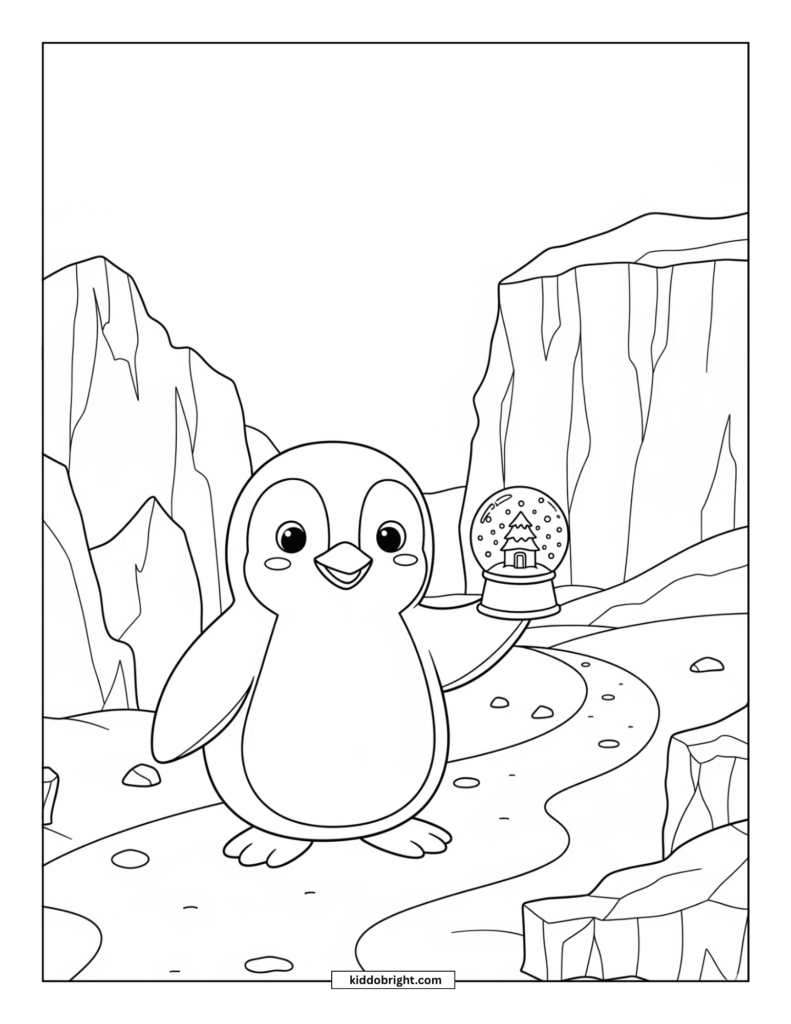 Penguin coloring pages for kids free download