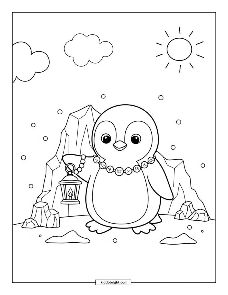 Penguin coloring pages for kids free download