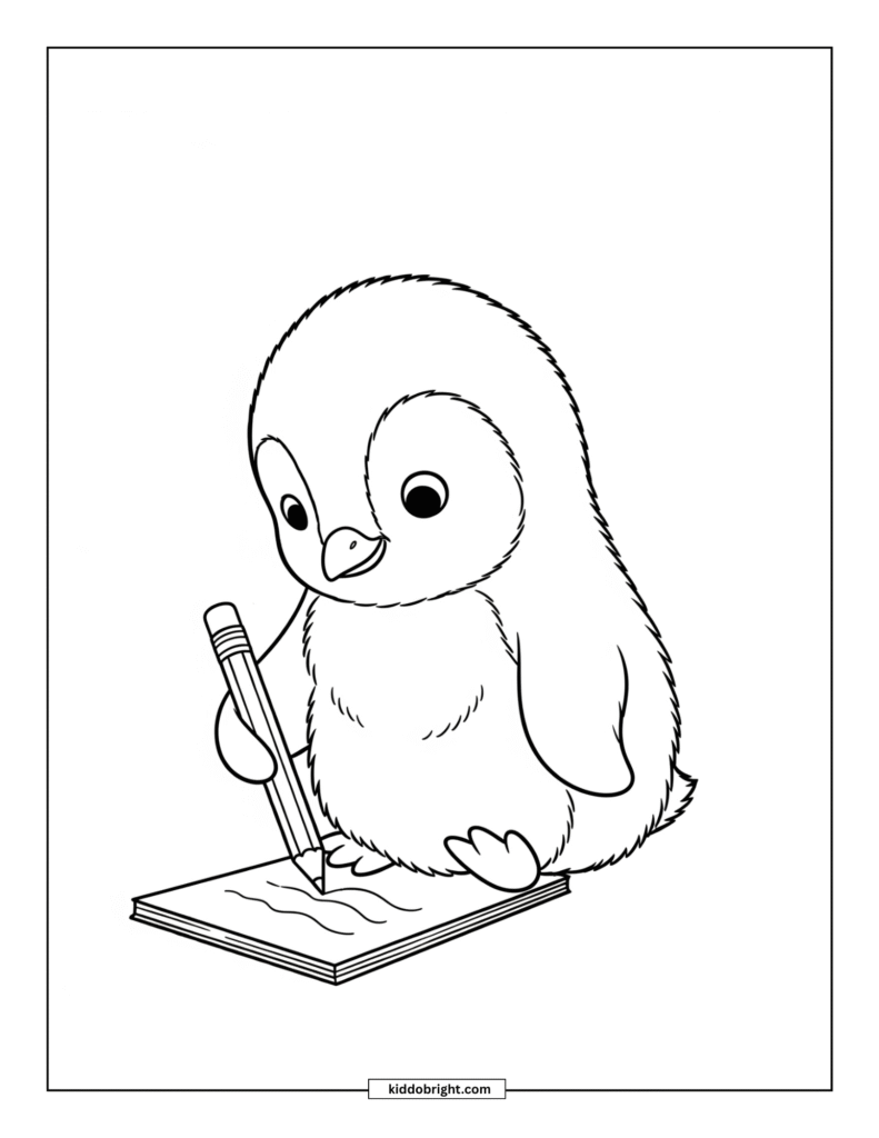 Penguin coloring pages for kids free download