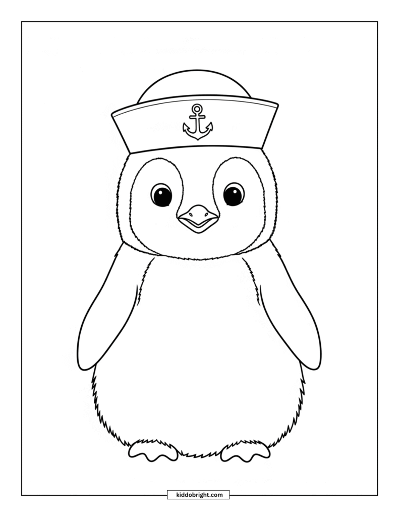 Penguin coloring pages for kids free download
