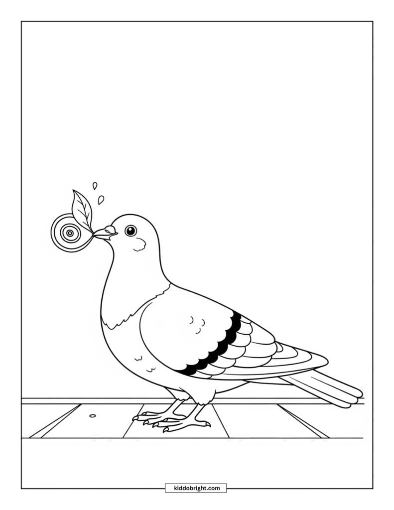 Pigeon coloring pages for kids free download