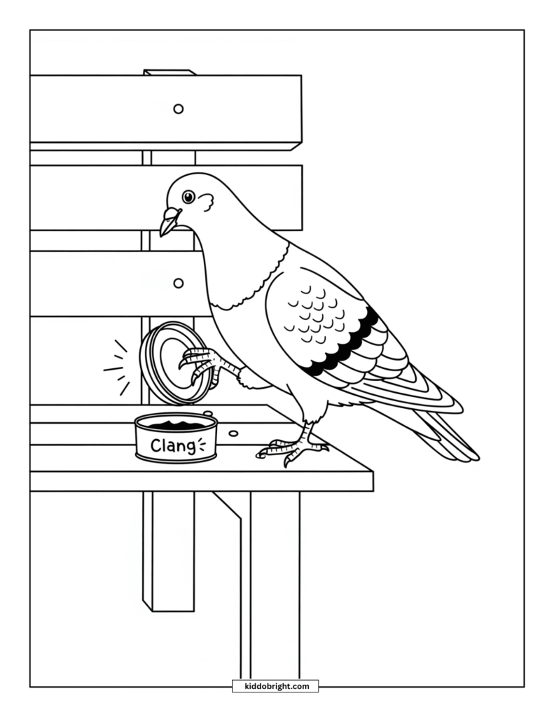 Pigeon coloring pages for kids free download