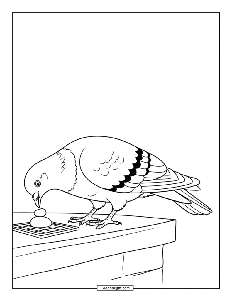 Pigeon coloring pages for kids free download