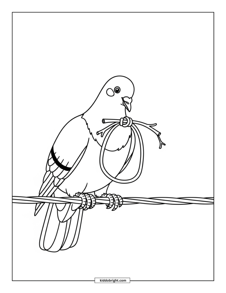 Pigeon coloring pages for kids free download