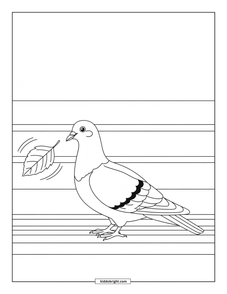 Pigeon coloring pages for kids free download