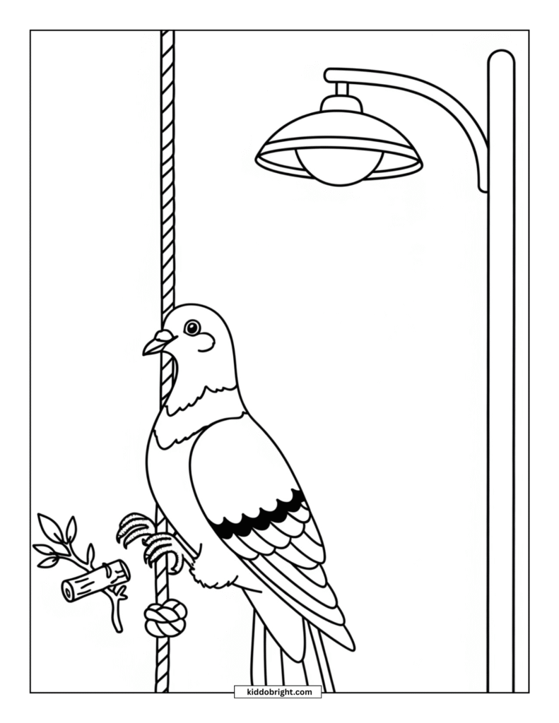 Pigeon coloring pages for kids free download