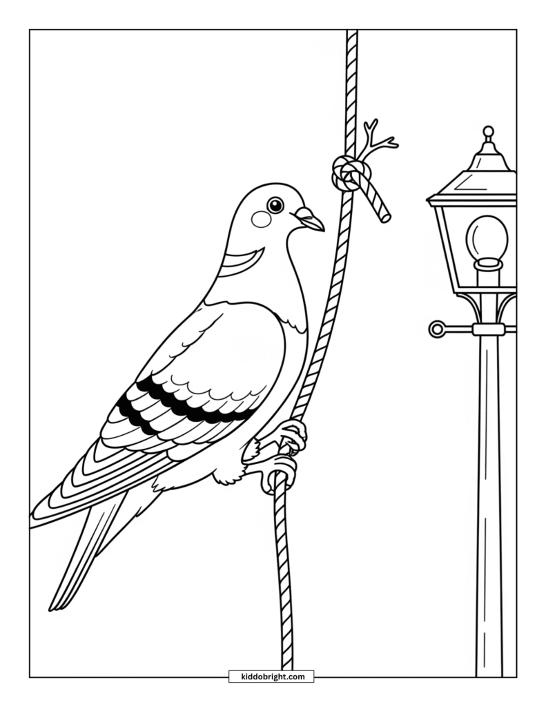 Pigeon coloring pages for kids free download