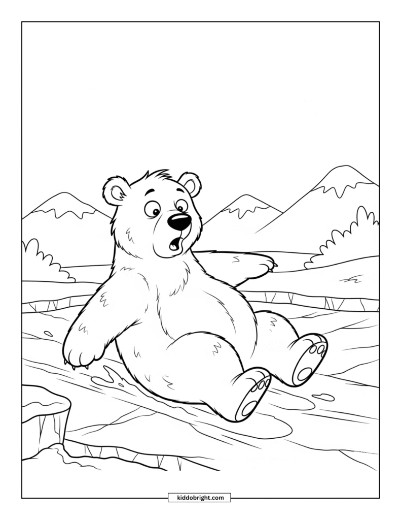 Polar bear coloring pages for kids free download