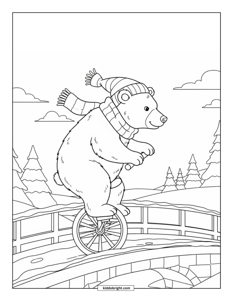 Polar bear coloring pages for kids free download