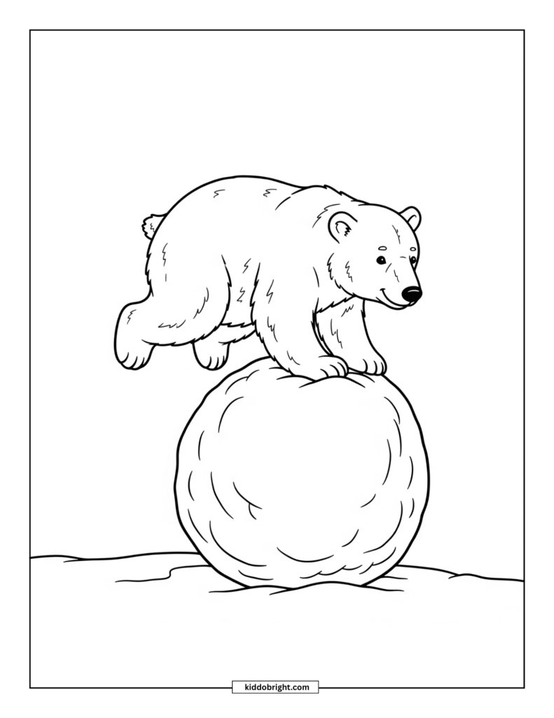Polar bear coloring pages for kids free download
