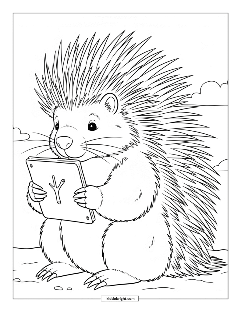 Porcupine coloring pages for kids free download