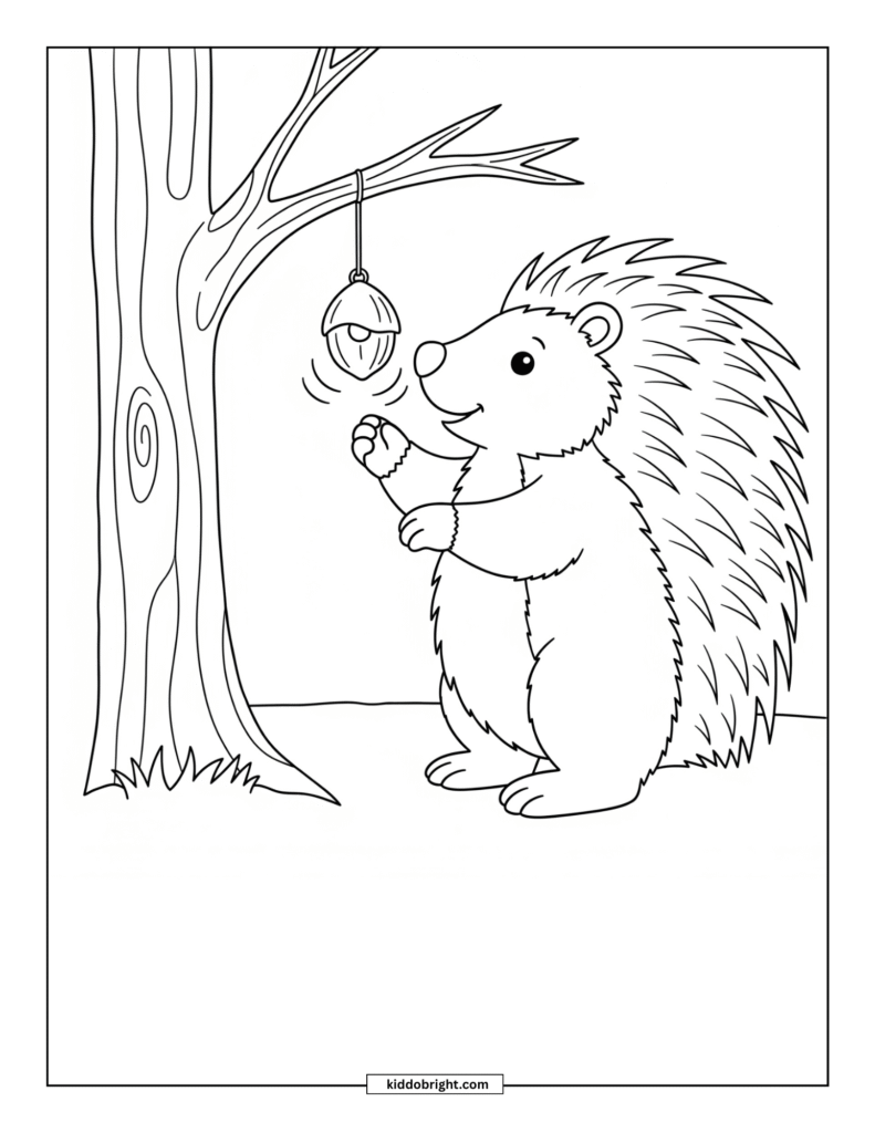 Porcupine coloring pages for kids free download
