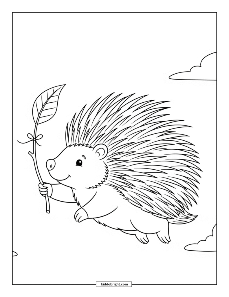 Porcupine coloring pages for kids free download