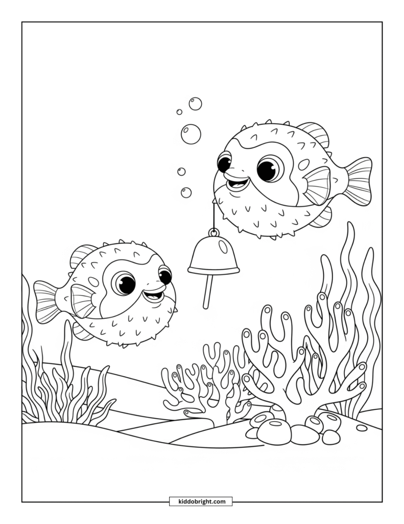 Pufferfish coloring pages for kids free download