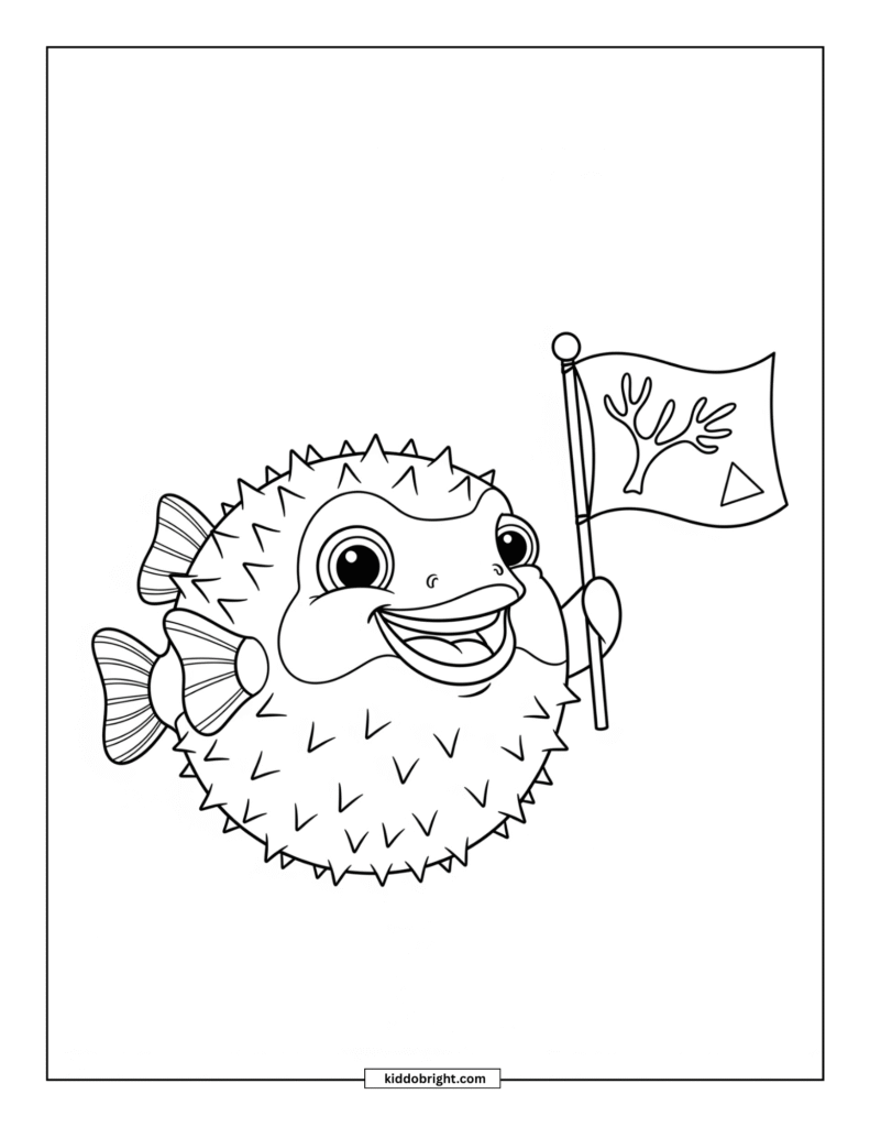 Pufferfish coloring pages for kids free download