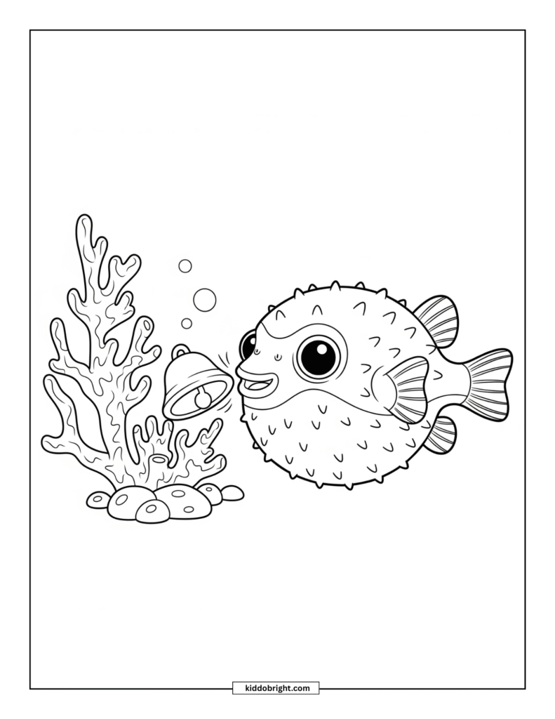 Pufferfish coloring pages for kids free download